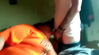 Chunky wife sucks and fucks hubby and friend